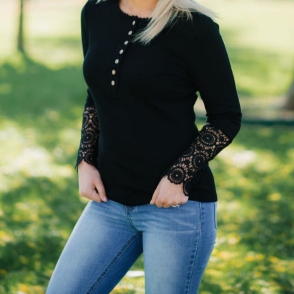 Henley Lace top